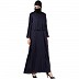 Casual abaya with an extra layer- Navy Blue Casual abaya with an extra layer- Navy Blue